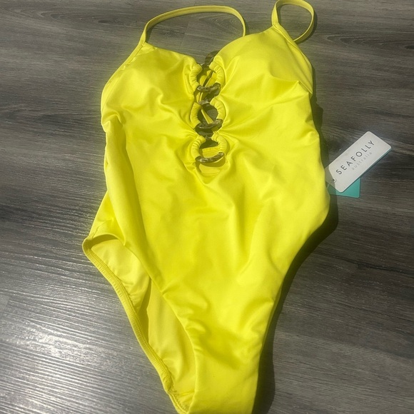 Seafolly Yellow One-Piece Swimsuit - Picture 1 of 5